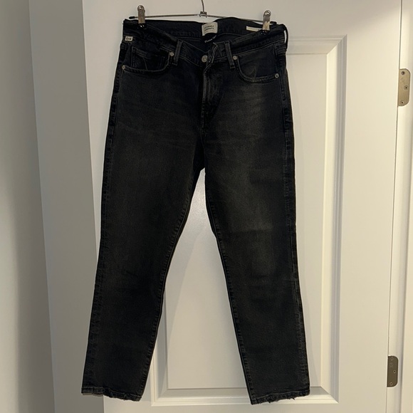 Citizens Of Humanity Denim - Women’s Citizens of Humanity Ella Jeans- straight leg crop size 28 black wash